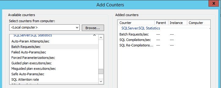 Expert SQL Server - SQL Server : Compilation et recompilation - SQL Server  - perfmon_SQLStatistics